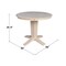 International Concepts 36 in. Solid Wood Round Top Pedestal Dining Table - 29.9 in. High, Unfinished K-36RT-23B - alternate 4